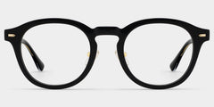 Frances Round Black acetate Glasses