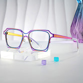 Foday Geometric Iridescent metal Glasses