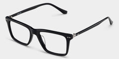 Harper Rectangle Black acetate Glasses