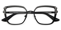 Frieze Rectangle Black metal Glasses