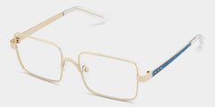 Gavin Rectangle Gold metal Glasses