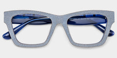 Cecilia Rectangle Blue acetate Glasses