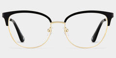 Lacey Browline Black metal Glasses