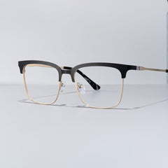 Cleo Square Black metal Glasses