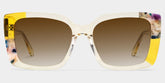 Palma Square Yellow acetate Glasses