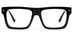 Trent Rectangle Black acetate Glasses