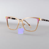 Elise Rectangle Gold metal Glasses