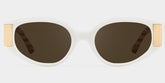 Havana Geometric White Brown TR90 Glasses