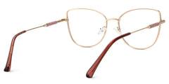 Seisay Cat eye Black-Gold metal Glasses