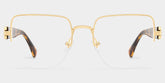 Lauren Square Gold Tortoise mixed Glasses
