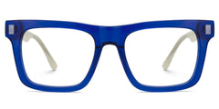Matthews Square Blue acetate Glasses