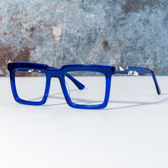 Leblanc Rectangle Blue acetate Glasses