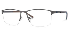 Graniela Rectangle Gray Metal Glasses