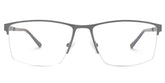 Graniela Rectangle Gray Metal Glasses