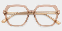 Devon Geometric Beige acetate Glasses