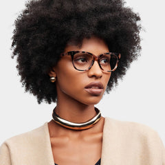 Vivienne Rectangle Pink acetate Glasses