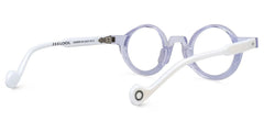 Glanton Round White acetate Glasses