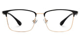 Eaddy Rectangle Gold metal Glasses