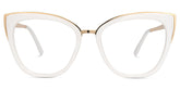 Ruiz Cat eye White mixed Glasses