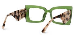 Mitia Rectangle Green acetate Glasses