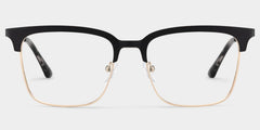 Cleo Square Black metal Glasses