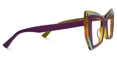 Verdejo Geometric Purple acetate Glasses