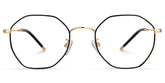 Reyes Geometric Black metal Glasses