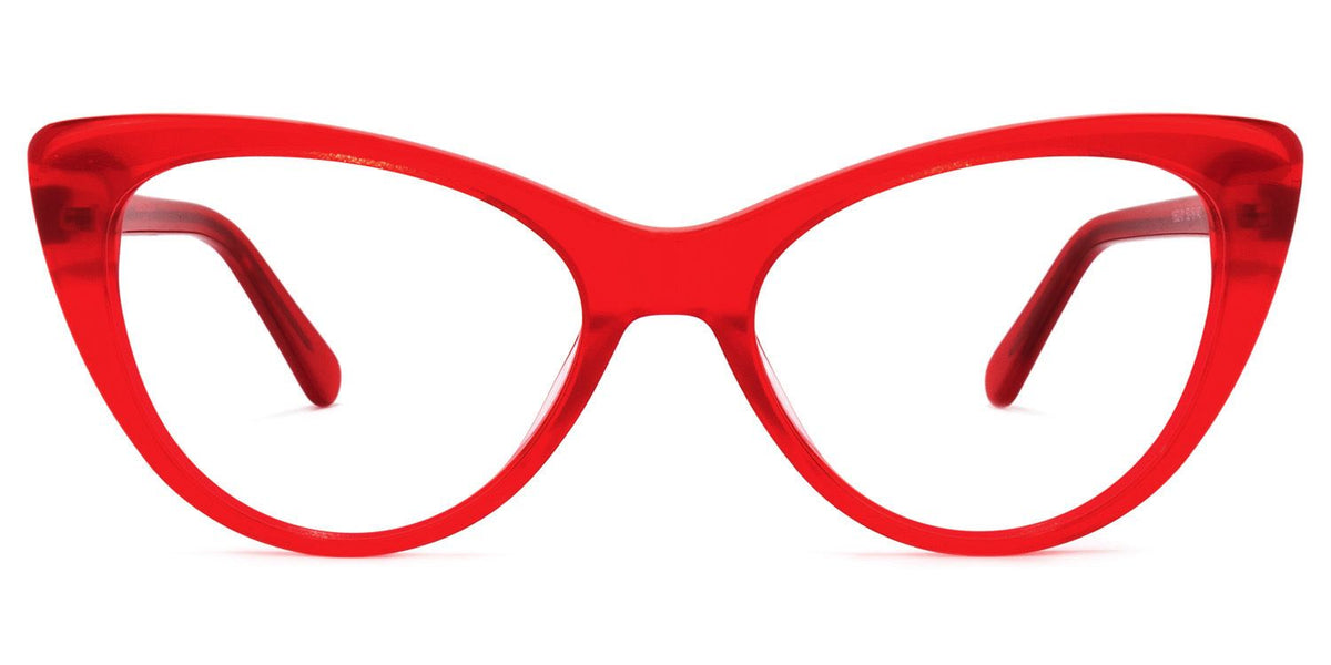 Charis Cat eye Red acetate Glasses