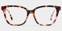 Lena Square Pink Tortoise acetate Glasses