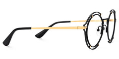 Frazer Round Black metal Glasses