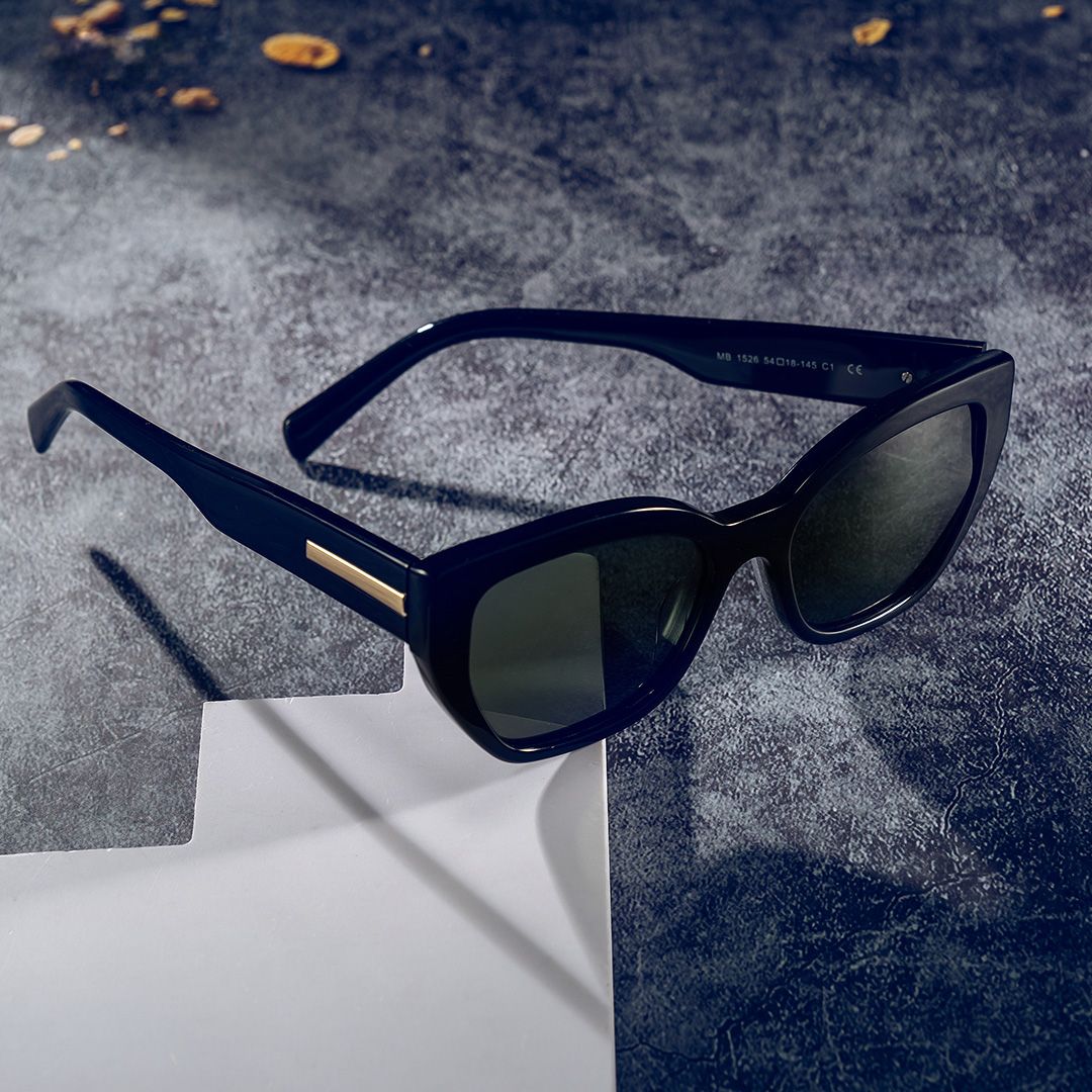 Zia Cat eye Black acetate Glasses