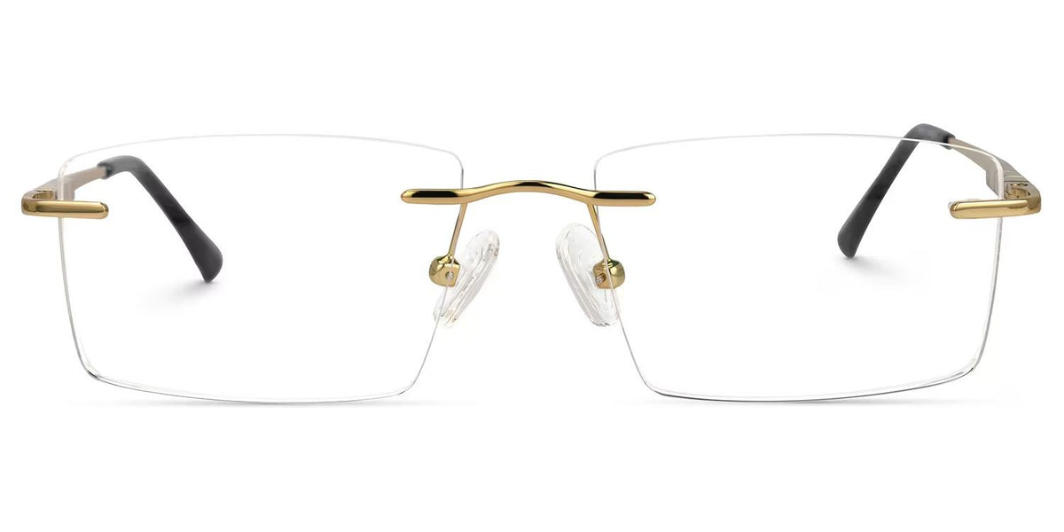 Cetina Rectangle Gold metal Glasses