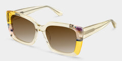 Palma Square Yellow acetate Glasses