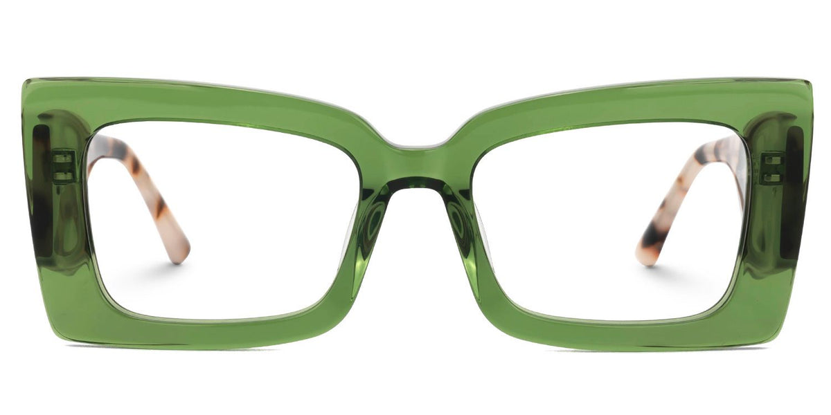 Mitia Rectangle Green acetate Glasses