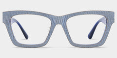 Cecilia Rectangle Blue acetate Glasses