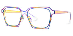 Foday Geometric Iridescent metal Glasses