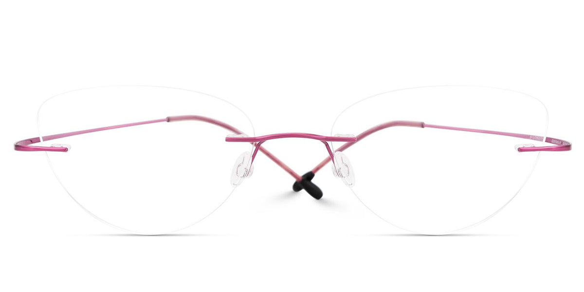 Evelyn Cat eye Pink titanium Glasses