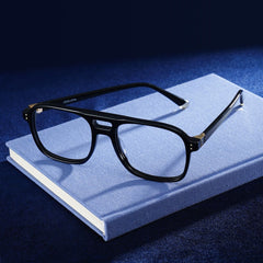 Athena Aviator Black acetate Glasses