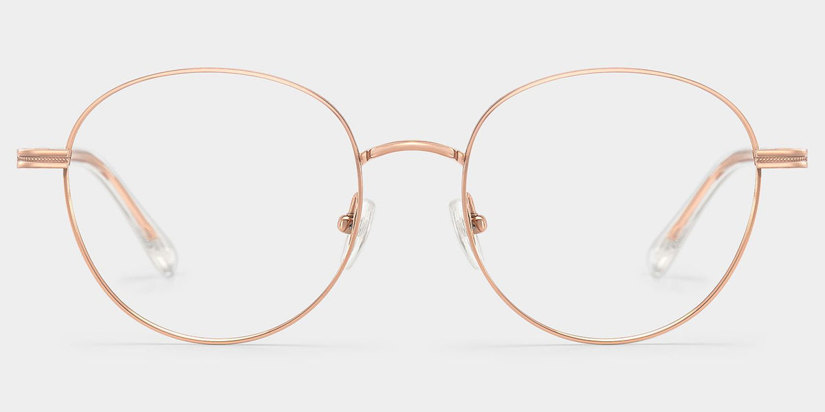 Celena Round Rose-Gold titanium Glasses