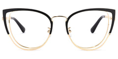 Harvey Cat eye Black metal Glasses