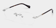 Jennifer Round Silver metal Glasses