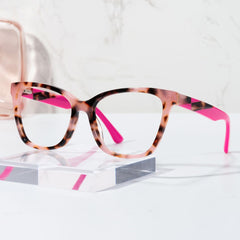 Shinana Cat eye Pink Tortoise acetate Glasses