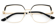Shayla Square Black metal Glasses
