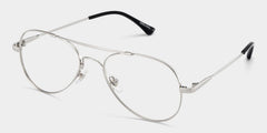 Chaima Aviator Silver metal Glasses
