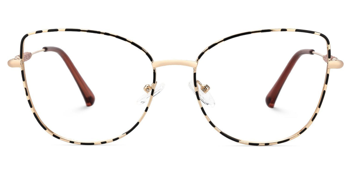 Seisay Cat eye Black-Gold metal Glasses