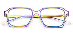Foday Geometric Iridescent metal Glasses