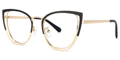 Harvey Cat eye Black metal Glasses