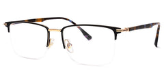 Simms Square Black metal Glasses