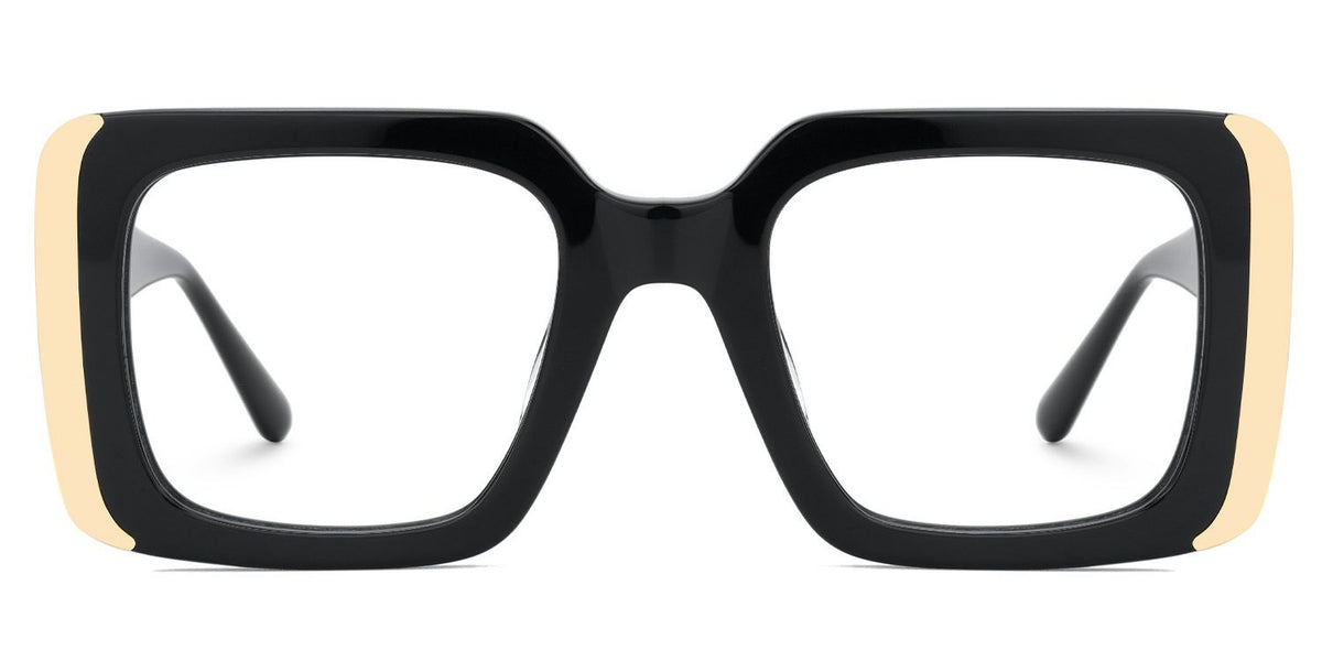 Jesse Rectangle Black acetate Glasses