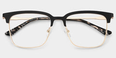 Cleo Square Black metal Glasses
